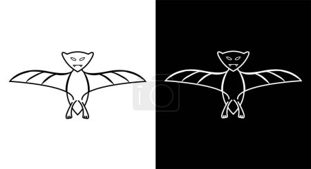 Téléchargez les illustrations : Nocturnal animal bat icon. modifiable vector. symbol logo illustration. - en licence libre de droit