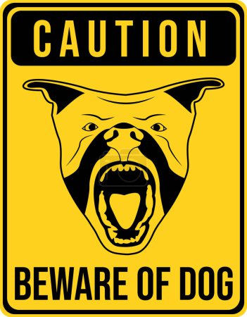 Téléchargez les photos : Signe d'avertissement attention aux chiens. panneaux d'avertissement, bannières, affiches, etc.. - en image libre de droit