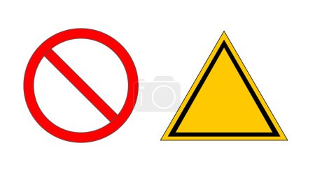 Téléchargez les photos : Signe d'avertissement vectoriel. matériaux simples pour les panneaux de mise en garde et d'avertissement. - en image libre de droit