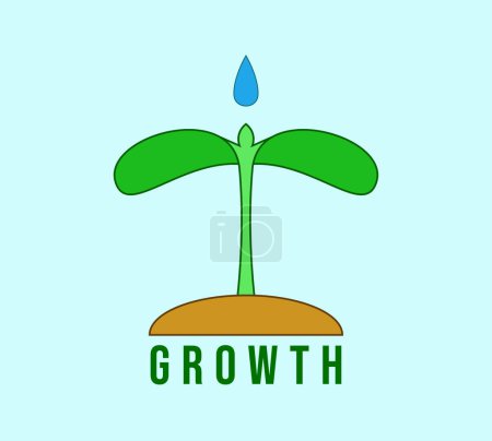 Téléchargez les photos : Logo de croissance, nouveau logo de plante en croissance. - en image libre de droit