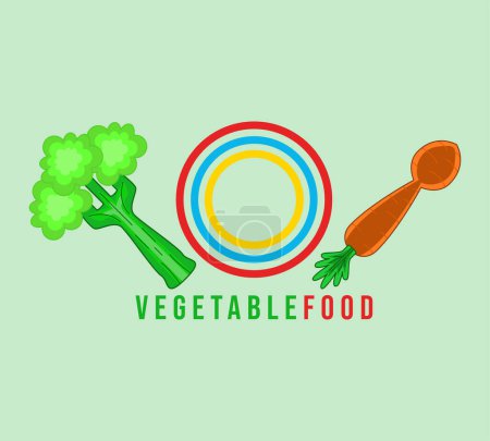 Téléchargez les photos : Logo d'aliment végétal. logo des aliments végétaux sains. - en image libre de droit