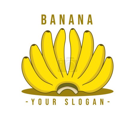 Téléchargez les photos : Logo banane, logo pour les entreprises. bouquet de bananes logo. - en image libre de droit