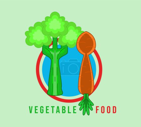 Téléchargez les photos : Logo d'aliment végétal. logo des aliments végétaux sains. - en image libre de droit