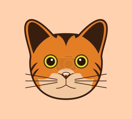 Téléchargez les photos : Icône de logo tête de chat, tête de chat mignonne. - en image libre de droit