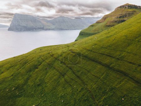 Photo for Trollanes Landscape on the island of Kalsoy in the Faroe Islands - Royalty Free Image