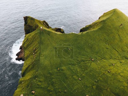Photo for Kallur Lighthouse at Trollanes on Kalsoy, Faroe Islands - Royalty Free Image