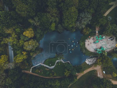 Foto de Munke Mose Park en Odense, Dinamarca por Drone - Imagen libre de derechos
