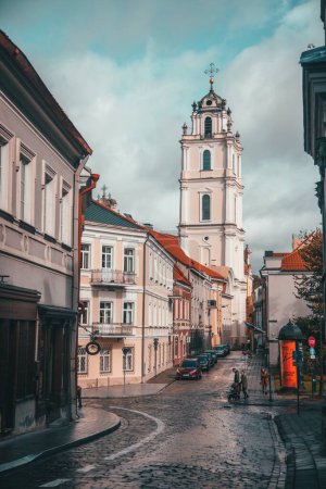 Photo for Street Views of Vilnius, Lithuania in Fall - Royalty Free Image