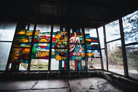 Téléchargez les photos : Café Pripyat dans la zone d'exclusion de Tchernobyl - en image libre de droit