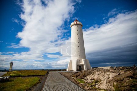 Téléchargez les photos : Vieux phare d'Akranes, juste au nord de Reykjavik, Islande - en image libre de droit