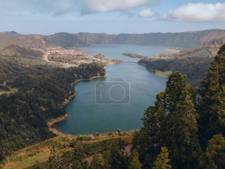 Téléchargez les photos : Vue de Sete Cidades à Sao Miguel, Açores - en image libre de droit
