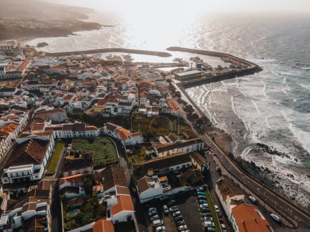 Photo for Drone view of Vila Franca do Campo in Sao Miguel, Azores - Royalty Free Image