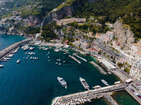 Photo for Views from Amalfi on the Amalfi Coast, Italy by Drone - Royalty Free Image