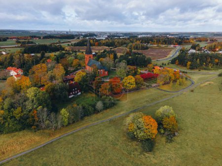 Ansichten von Dänemark in Uppsala, Schweden per Drohne