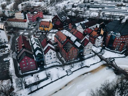 Vistas de Sundsvall, Suecia por Drone