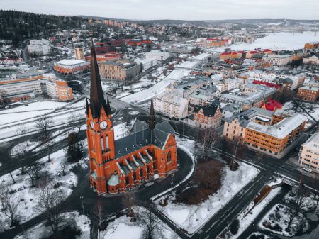 Vistas de Sundsvall, Suecia por Drone