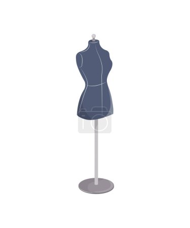 Tailoring mannequin for female. Torso dummy for woman clothes. Sewing dummie, woman torso, body for fashion design, and dressmaking. Female manikin figure on stand. Tailor's dummy for female body. 