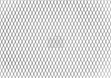 Foto de Rejillas de acero entrelazadas negras aisladas sobre fondo blanco - Imagen libre de derechos