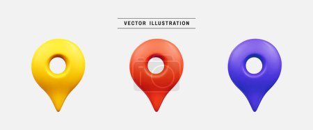 Ilustración de Mapa ubicación pin puntero 3d icono de renderizado. colección de elementos de diseño realista. ilustración vectorial en estilo minimalista de dibujos animados - Imagen libre de derechos