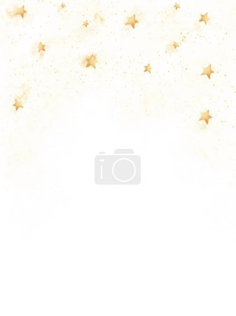   An enchanting watercolor illustration of stars twinkling in the night sky. Perfect for adding celestial charm to stickers, posters, cartoons, books, and decorations for various occasions like birthdays, baby showers, or magical themed parties