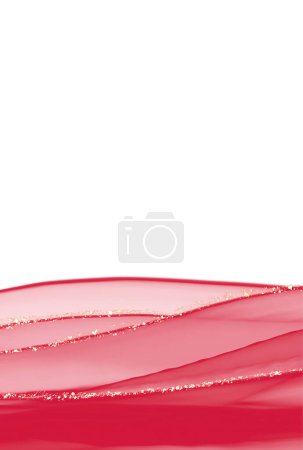 Foto de Alcohol tinta rosa y fondo blanco con espacio para copiar - Imagen libre de derechos