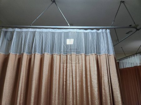 Photo for Dividing curtain between hospital patients - Royalty Free Image