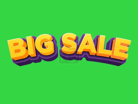 Photo for Big Sale 3D text effect title - Royalty Free Image