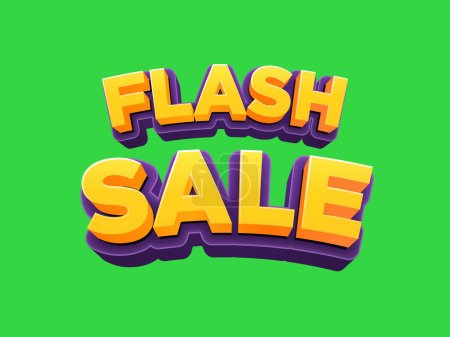Flash Sale 3D text effect title