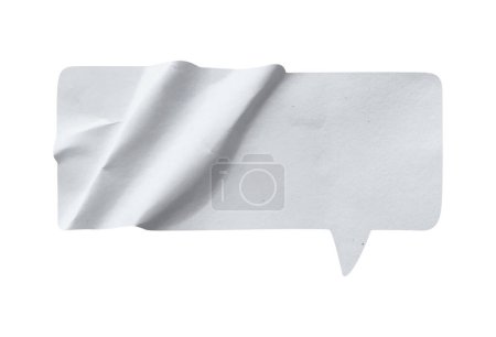 Bubble speech shape in white paper texture
