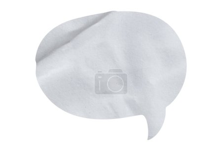 Photo for Bubble speech shape in white paper texture - Royalty Free Image