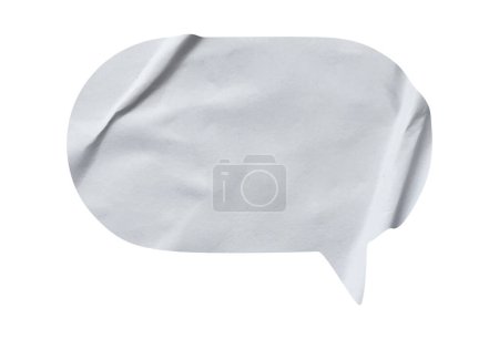 Foto de Forma del discurso de la burbuja en textura del papel blanco - Imagen libre de derechos