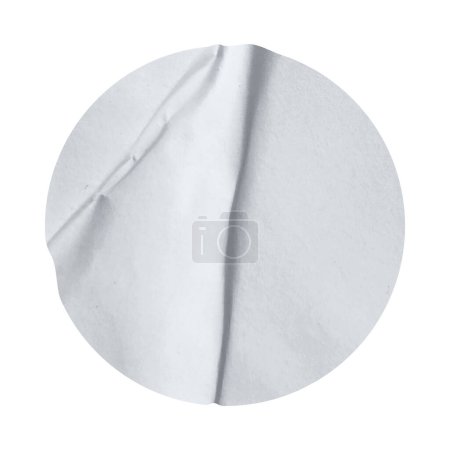 Blanko weißes rundes Papier Aufkleber-Etikett isoliert auf weißem Hintergrund mit Clipping-Pfad