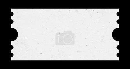 Photo for White ticket isolated with paper texture for mockups - Royalty Free Image