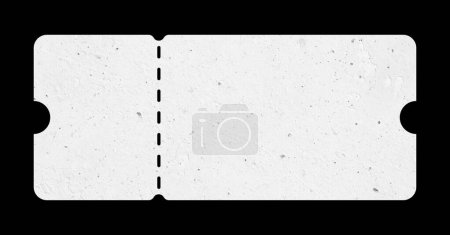 Foto de Boleto blanco aislado con textura de papel para maquetas - Imagen libre de derechos