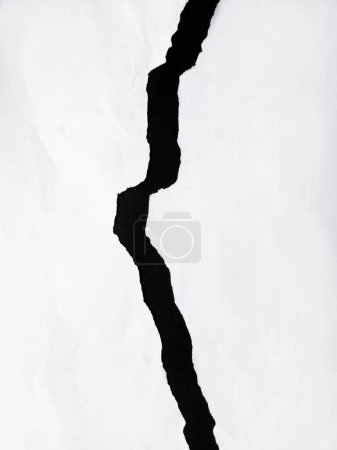 Photo for Vertical torn paper for overlay background. Abstract torn paper for copy space - Royalty Free Image