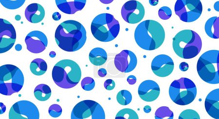 Ilustración de Fondo divertido y abstracto con elementos de círculo. Fondo de pantalla circular geométrico colorido con color fluido. Círculos Formas dinámicas composición vector Ilustración - Imagen libre de derechos