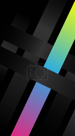 Illustration for Modern Technology Background Black and Colorful - Royalty Free Image