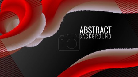 Ilustración de Diseño abstracto de fondo rojo y negro - Imagen libre de derechos
