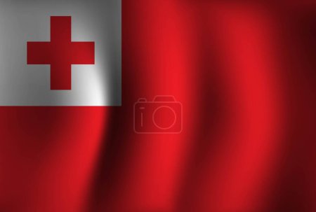 Ilustración de Tonga Bandera de fondo ondeando 3D. Banner del Día Nacional de la Independencia Fondo de pantalla - Imagen libre de derechos