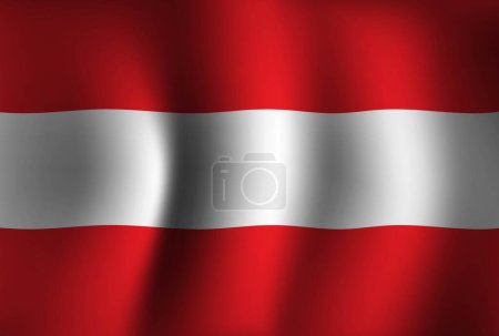 Ilustración de Austria Bandera de fondo ondeando 3D. Banner del Día Nacional de la Independencia Fondo de pantalla - Imagen libre de derechos