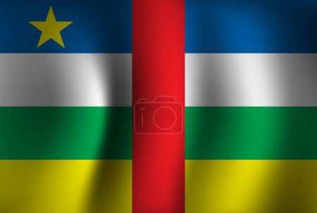 Ilustración de República Centroafricana Bandera Fondo Ondeando 3D. CAR Día Nacional de la Independencia Banner Fondo de pantalla - Imagen libre de derechos