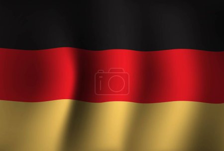 Téléchargez les illustrations : Allemagne Drapeau Arrière-plan Agitant 3D. Fond d'écran de bannière Journée nationale de l'indépendance - en licence libre de droit