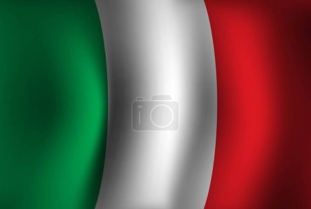 Illustration for Italy Flag Background Waving 3D. National Independence Day Banner Wallpaper - Royalty Free Image