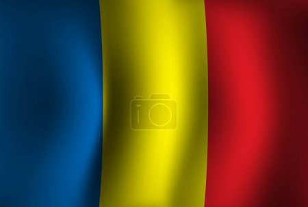 Téléchargez les illustrations : Roumanie Drapeau Arrière-plan Agitant 3D. Fond d'écran de bannière Journée nationale de l'indépendance - en licence libre de droit