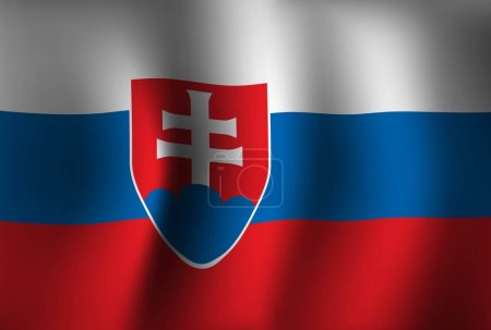 Téléchargez les illustrations : Slovaquie Drapeau Arrière-plan Agitant 3D. Fond d'écran de bannière Journée nationale de l'indépendance - en licence libre de droit