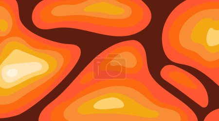 Illustration for Grooovy Background. Retro Abstract Wavy Colorful - Royalty Free Image