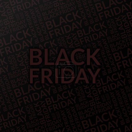 Illustration for Banner for Black Friday Sale with black background. - Royalty Free Image