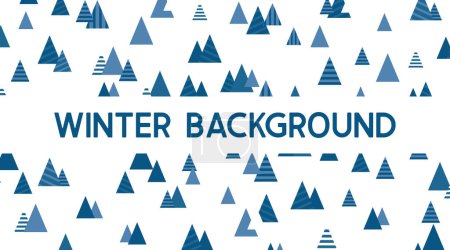 Illustration for Flat Winter Landscape Background Design - Royalty Free Image