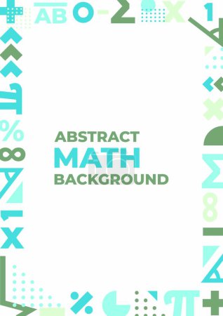 Illustration for Abstract math background with mathematic symbol - Royalty Free Image
