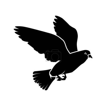 Illustration for Dove vector design. pigeon illustration. racing pigeon flapping wings - Royalty Free Image
